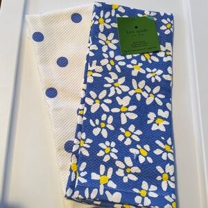 Kate Spade Blue and Yellow Floral Kitchen Towel Set Only 2